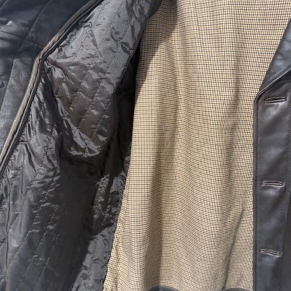 Men's Large Tommy Hilfiger Leather Car Coat - Picture 5 of 6